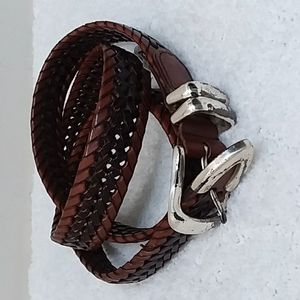 Vintage Fossil Genuine Leather Braided Belt
